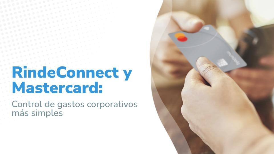 Imagen titulada :RindeConnect y Mastercard: Control de gastos corporativos más simples, con una imagen de una mano entregando una tarjeta Mastercard."