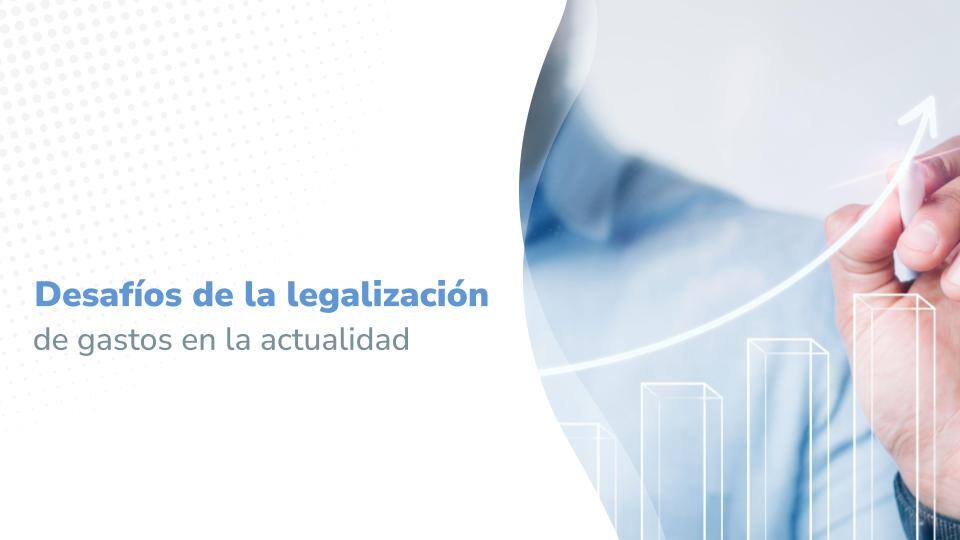  La imagen presenta un título destacado en la parte superior, "Desafíos de la Legalización de Gastos en la Actualidad". A la derecha del título, se muestra la mano de un profesional que está manipulando un lápiz sobre una gráfica, lo que simboliza la actividad de análisis y ajuste en el proceso de legalización de gastos. La gráfica en cuestión refleja la complejidad y los desafíos actuales en la gestión de gastos, añadiendo un toque de dinamismo y profesionalismo a la representación visual.